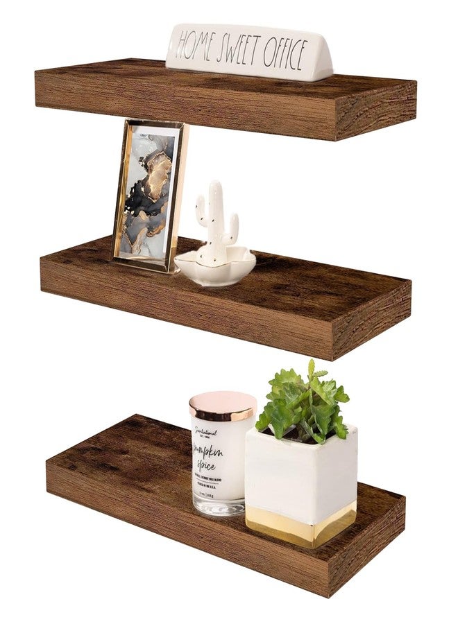AT-VALY Floating Shelves Set of 3,Wall Shelves for Bedroom, Bathroom, Kitchen, Living Room,Hanging Shelves for Wall Decor 15.6IN - Image 1